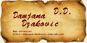 Damjana Džaković vizit kartica